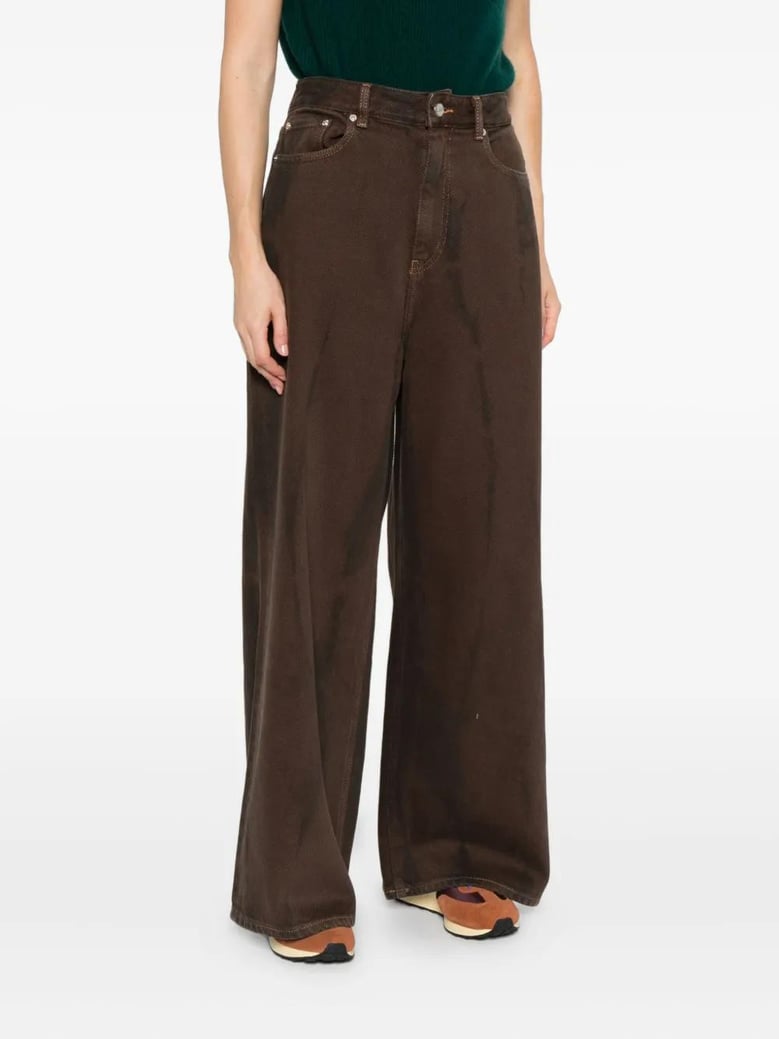 brown organic cotton jeans by Selfnex