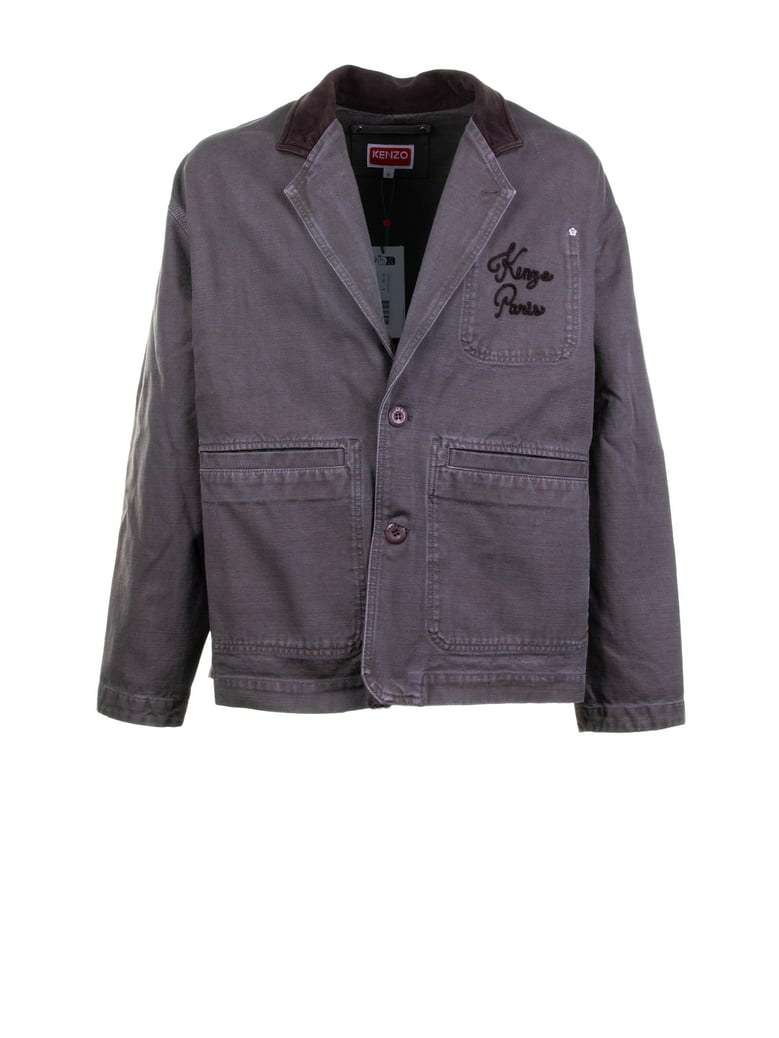 kenzo chain stitch washed cotton workwear jacket by Selfnex