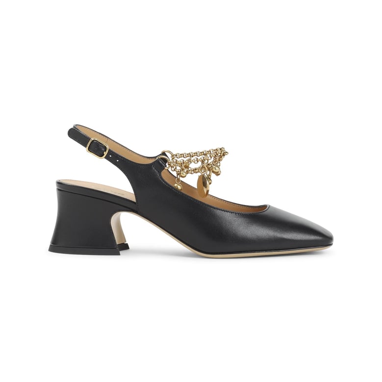 black leather sandals by Selfnex
