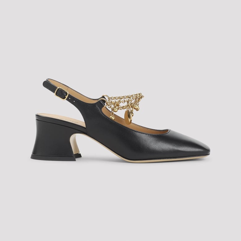 black leather sandals by Selfnex