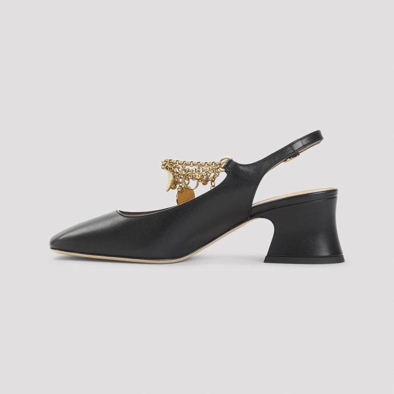black leather sandals by Selfnex