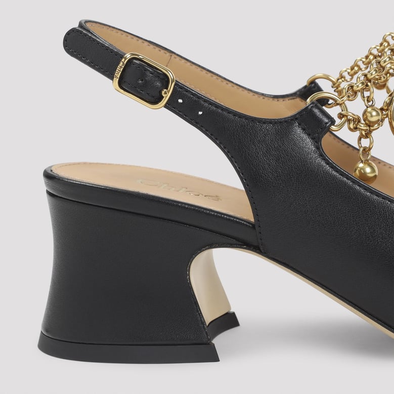 black leather sandals by Selfnex