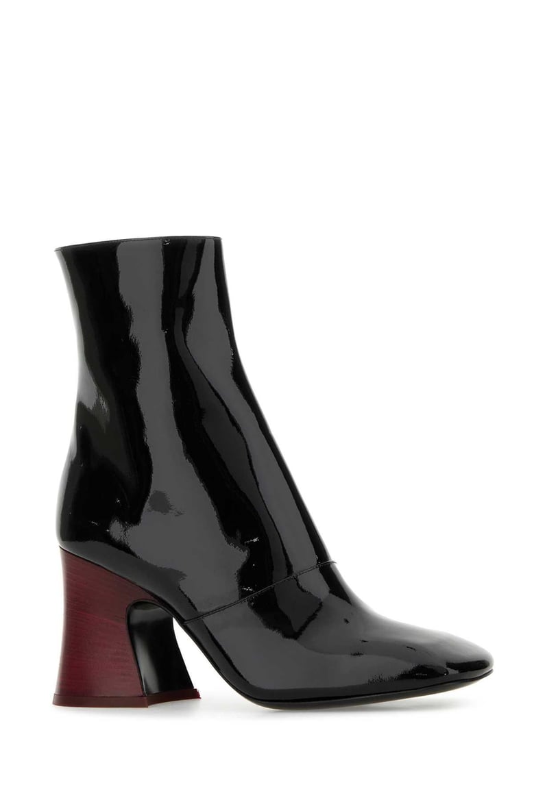 black leather ankle boot by Selfnex