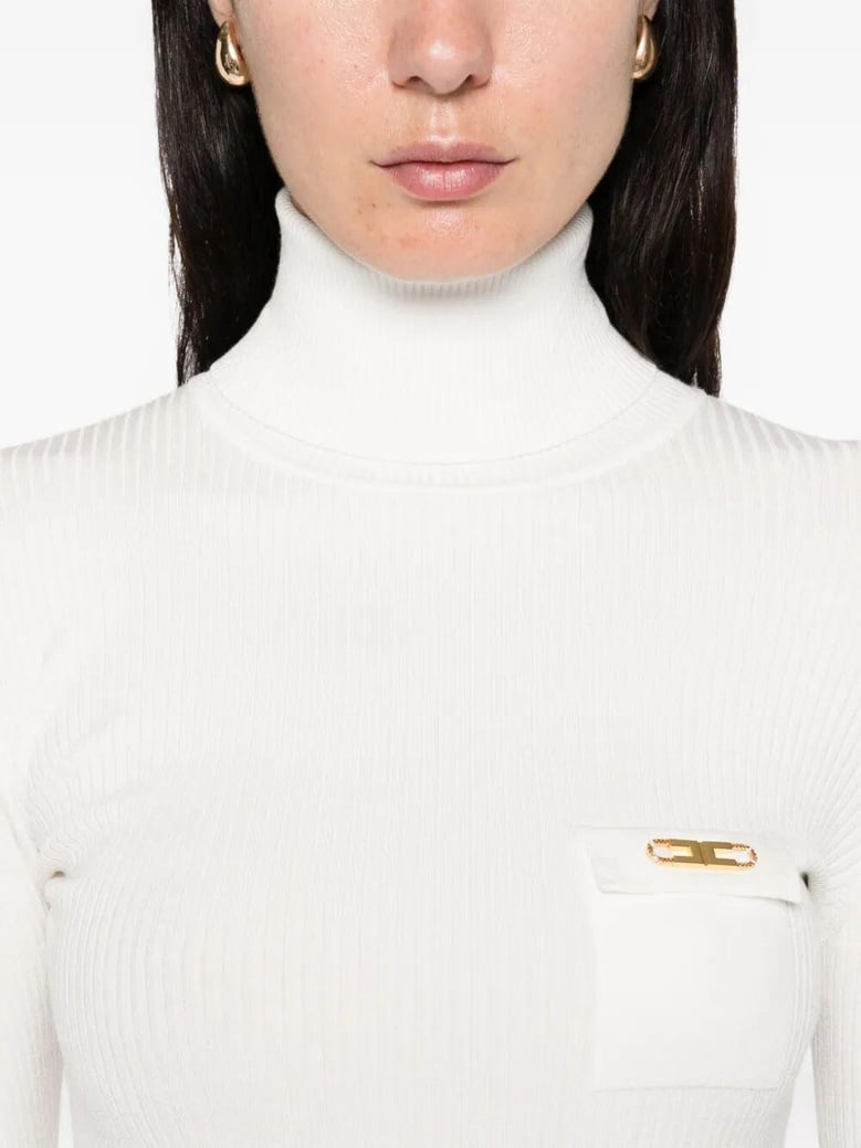 turtleneck ribbed t-shirt by Selfnex