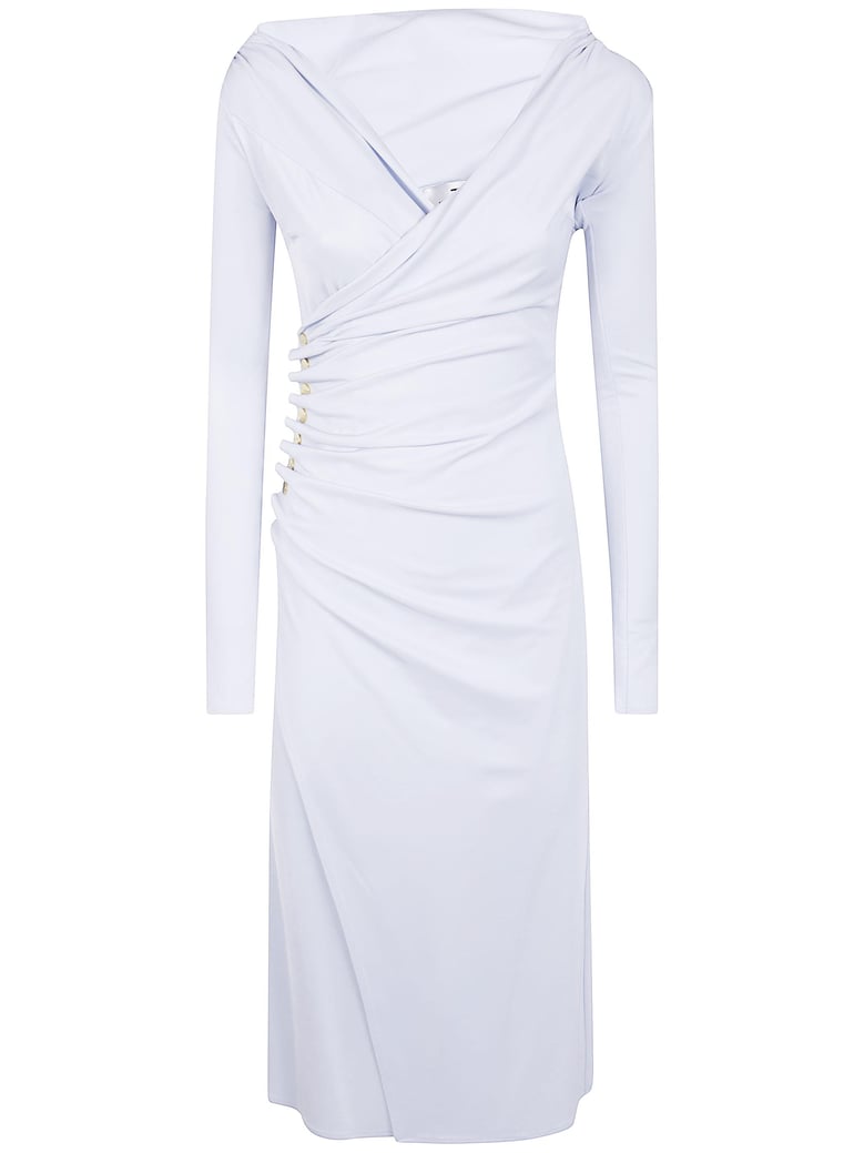 v neck midi dress by Selfnex