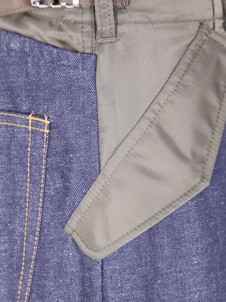 wide leg denim pants by Selfnex