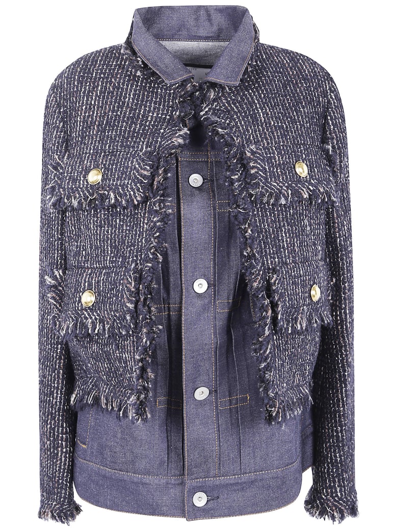 tweed split jacket by Selfnex