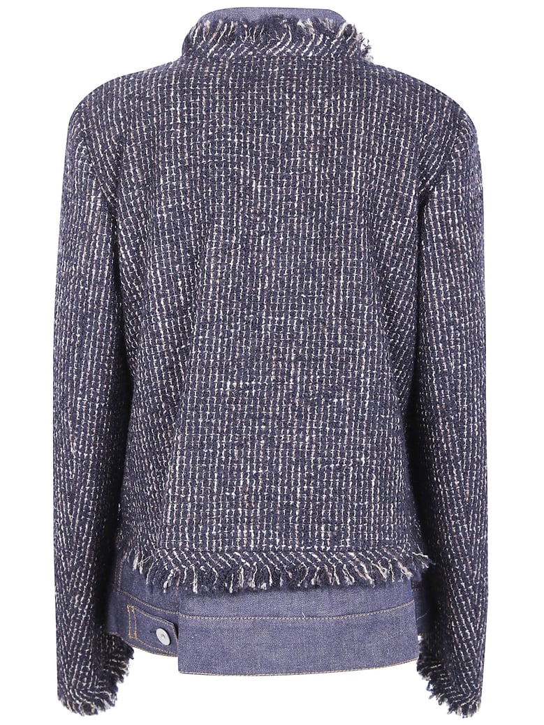 tweed split jacket by Selfnex