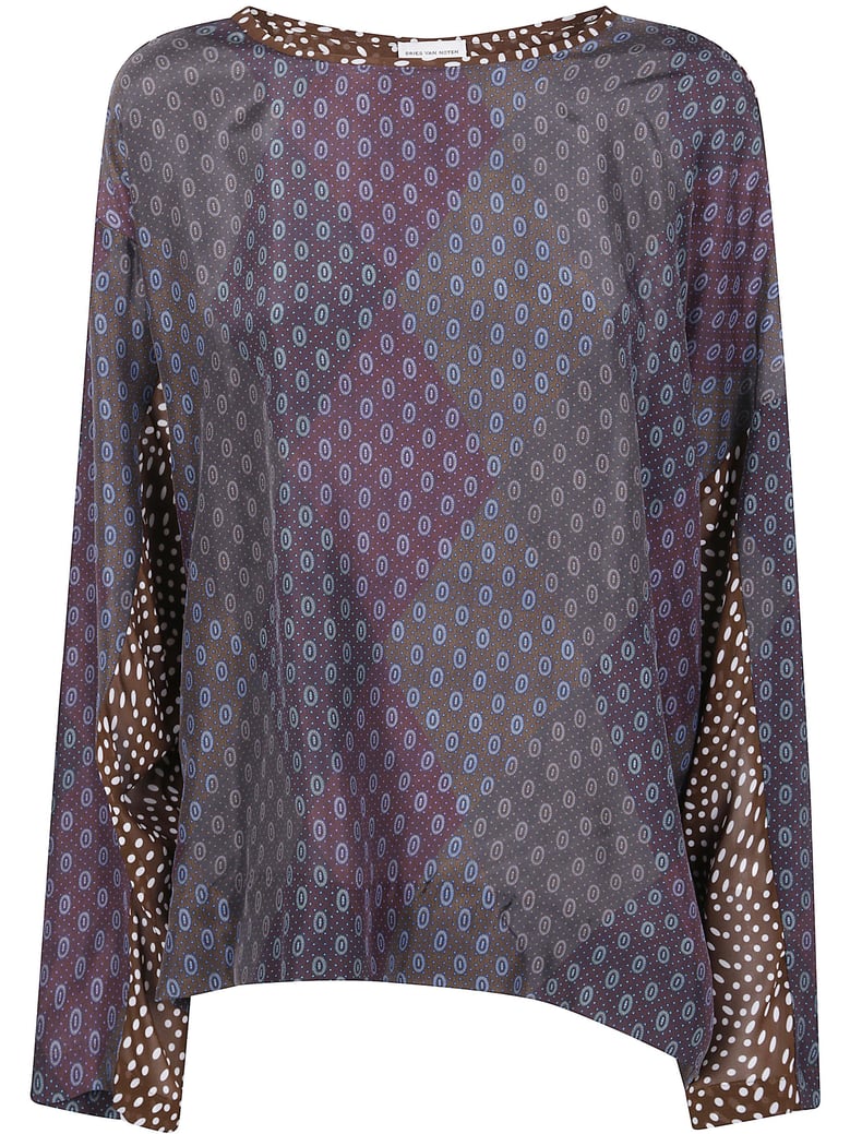 caias 2127 print silk habotai shrt by Selfnex