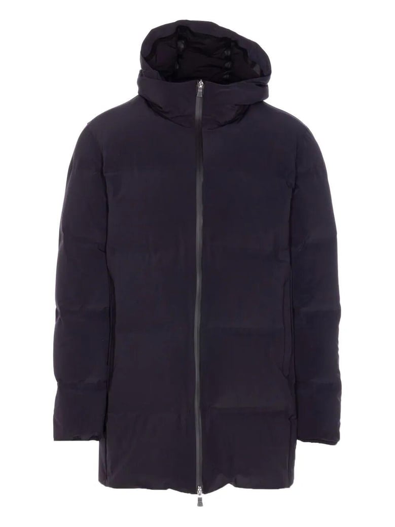 new impact long down jacket with hood by Selfnex