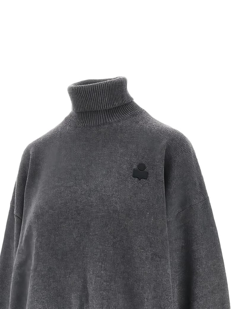 charcoal cotton blend oversize nasha sweater by Selfnex