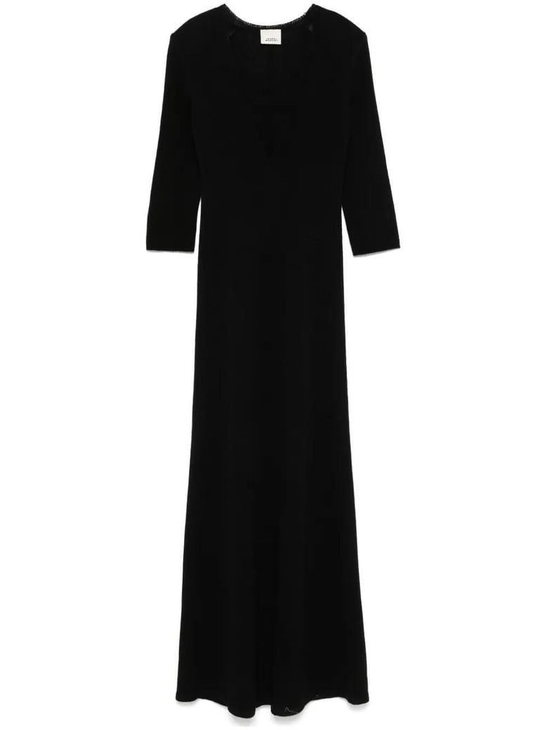 black wool blend salina dress by Selfnex