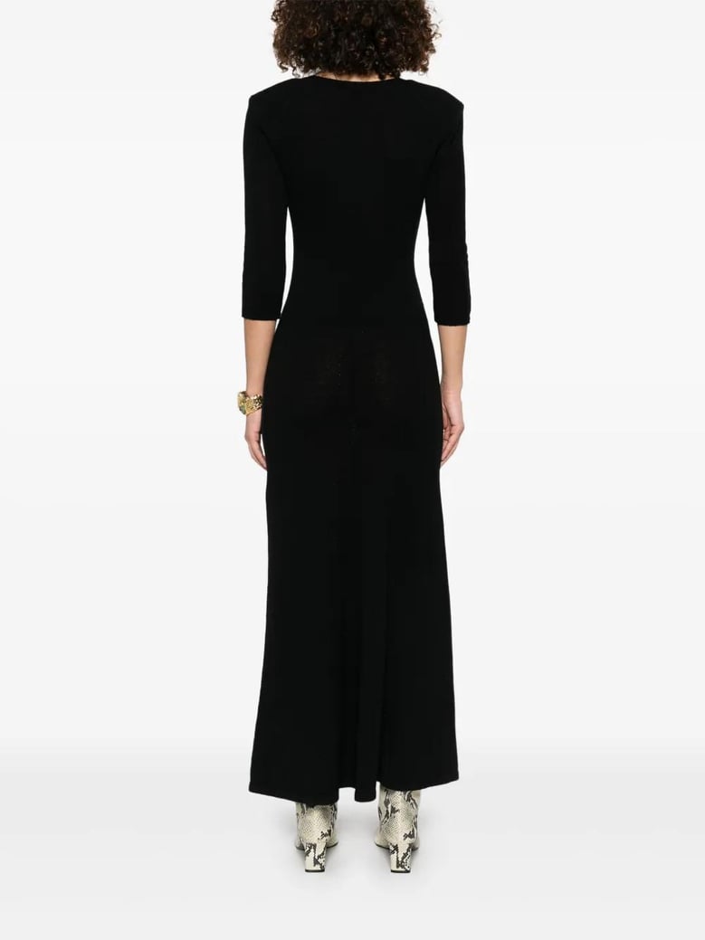 black wool blend salina dress by Selfnex