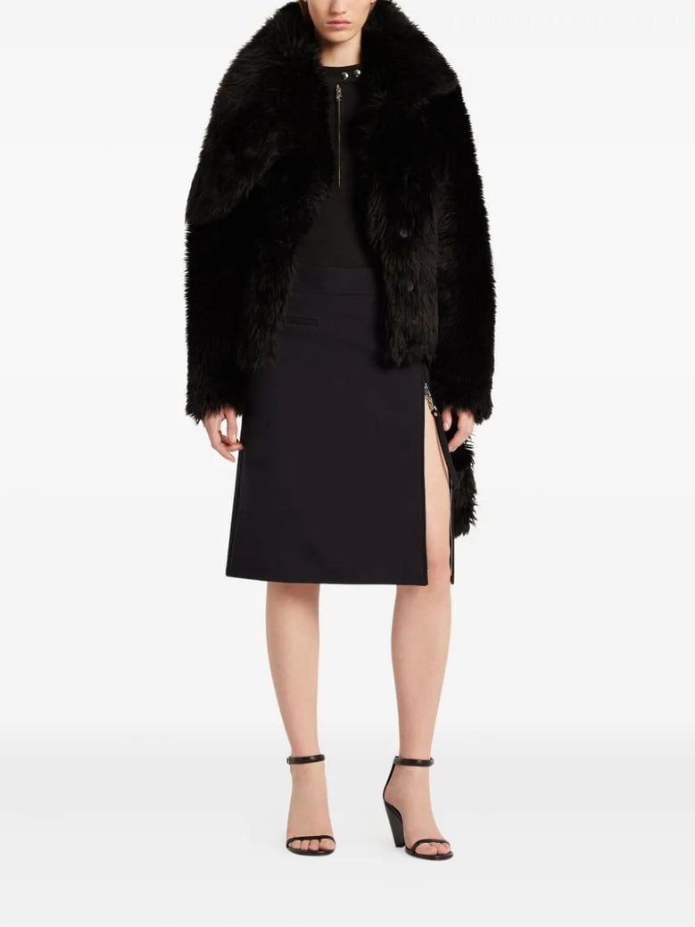 black lamb skin coat by Selfnex