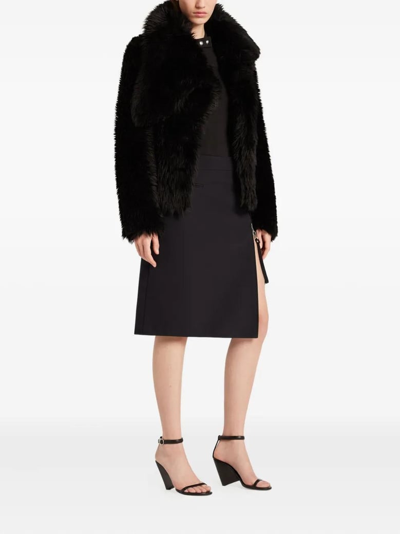 black lamb skin coat by Selfnex