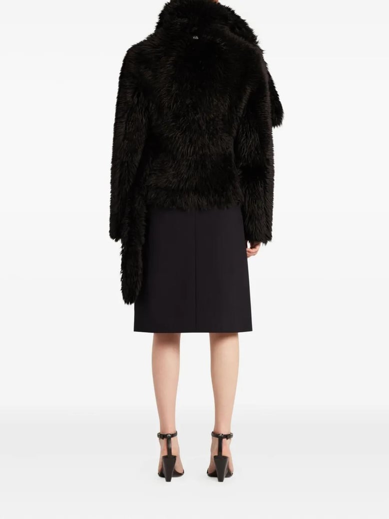 black lamb skin coat by Selfnex