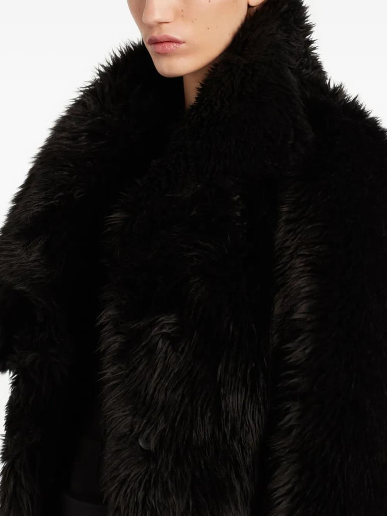 black lamb skin coat by Selfnex
