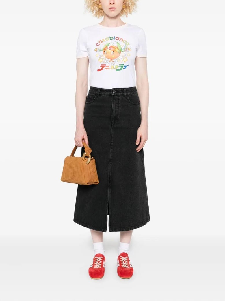 georgia denim midi skirt by Selfnex