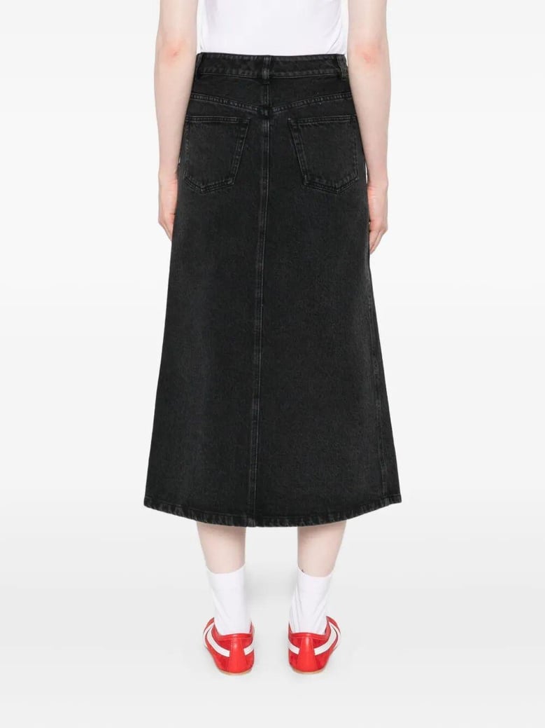 georgia denim midi skirt by Selfnex