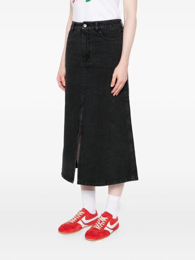 georgia denim midi skirt by Selfnex