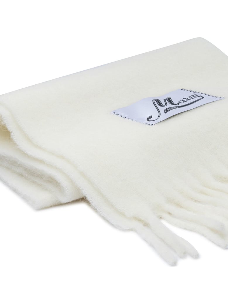 white polyamide scarf by Selfnex