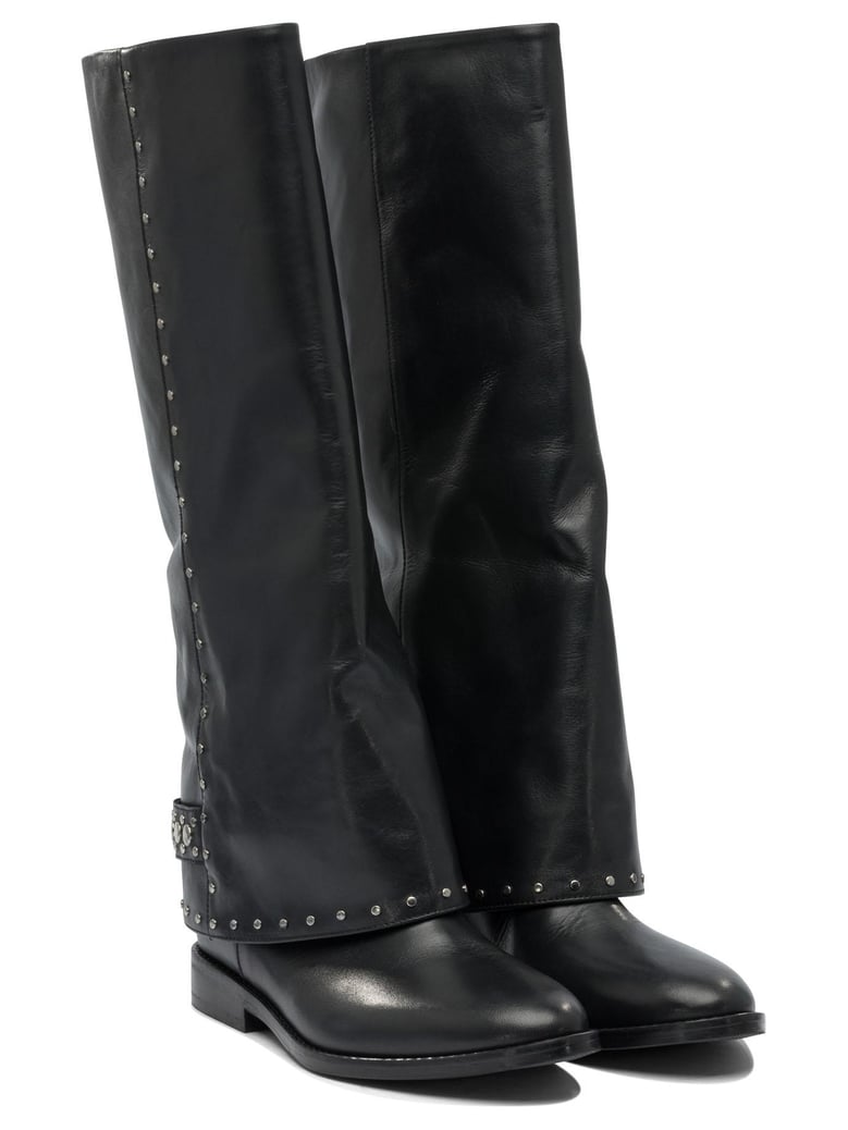 black rubber boots by Selfnex