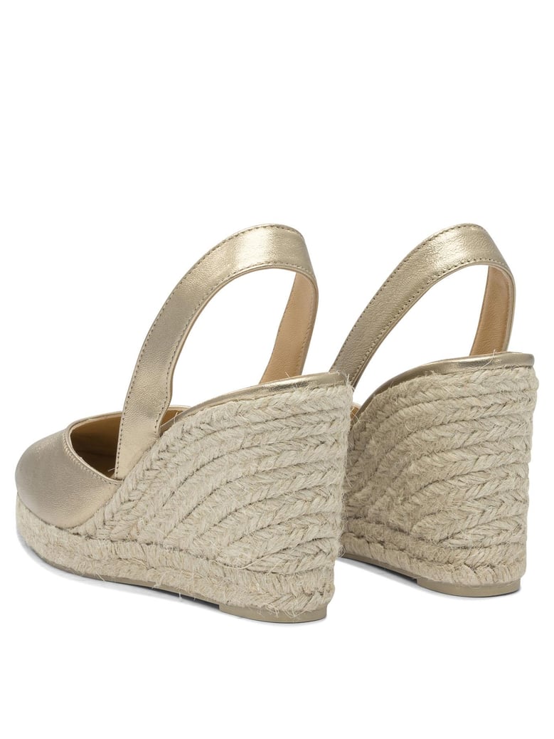gold rubber espadrilles by Selfnex