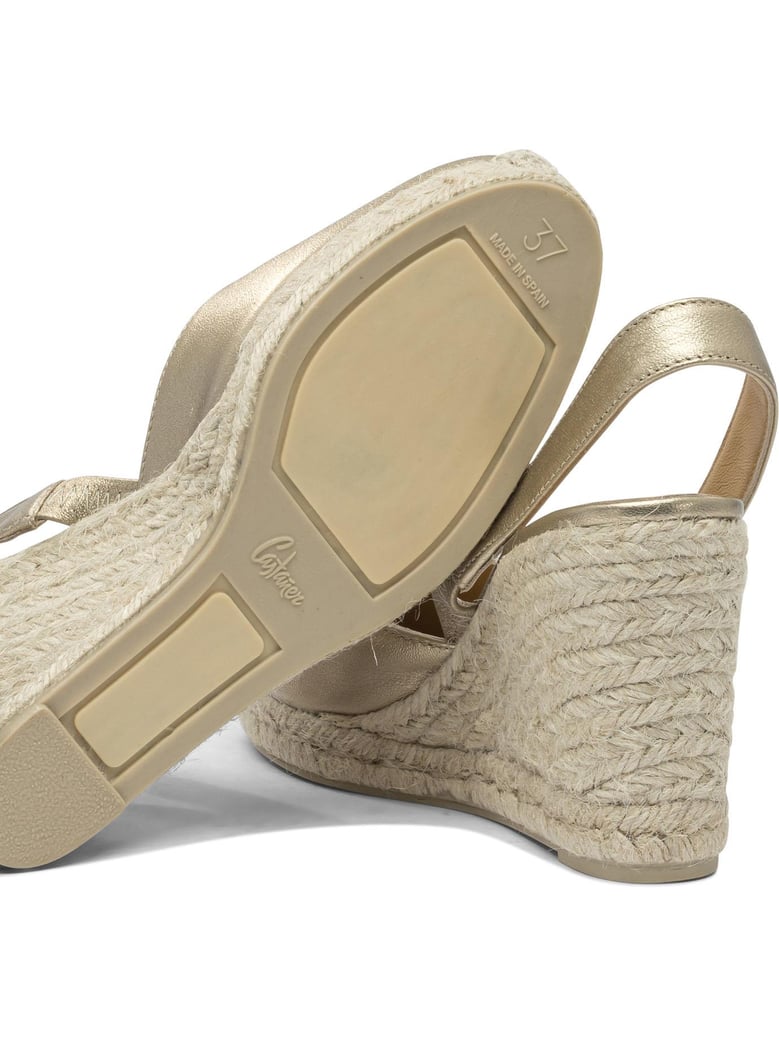 gold rubber espadrilles by Selfnex
