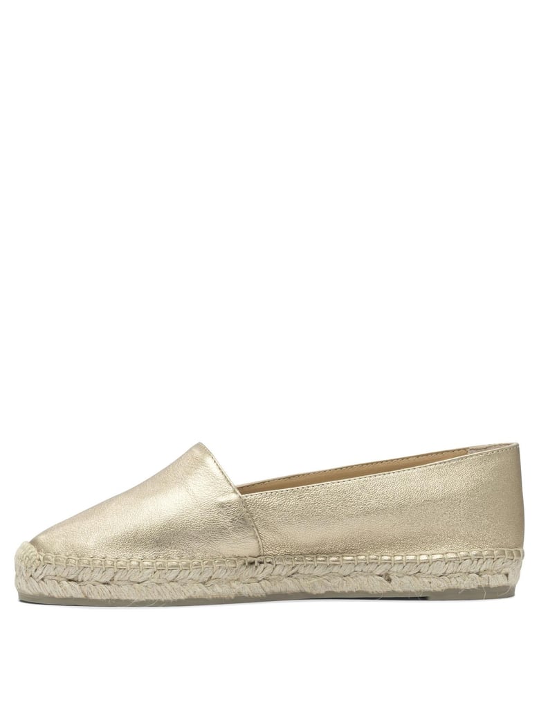 gold rubber espadrilles by Selfnex