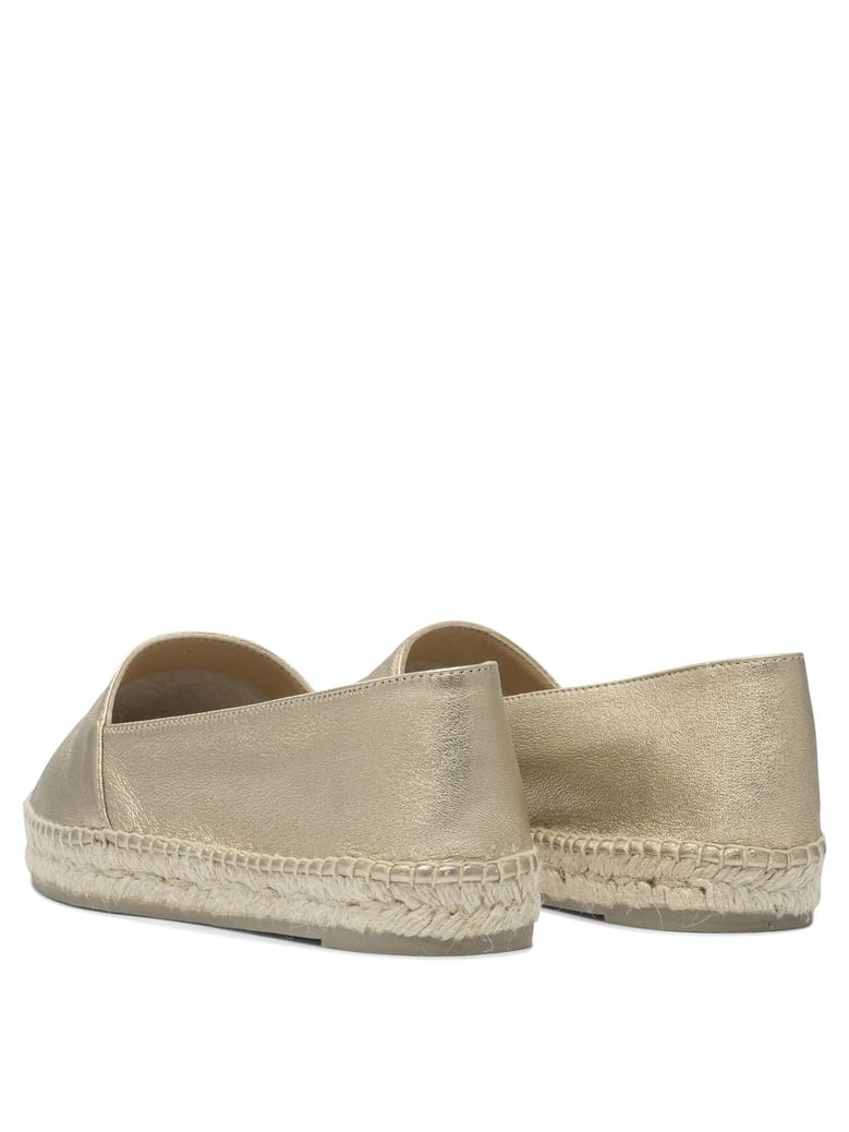 gold rubber espadrilles by Selfnex