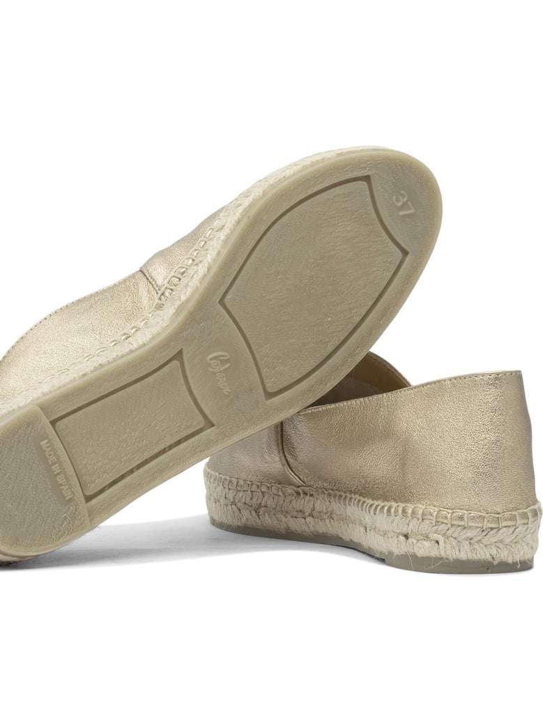 gold rubber espadrilles by Selfnex