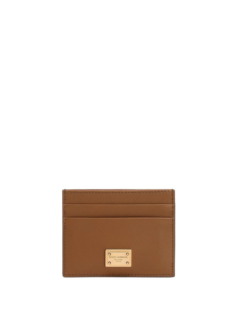 brown calfskin card holder by Selfnex
