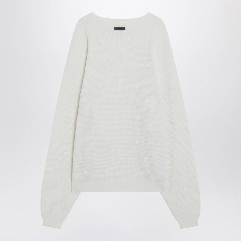 cloud white nylon-blend sweater by Selfnex