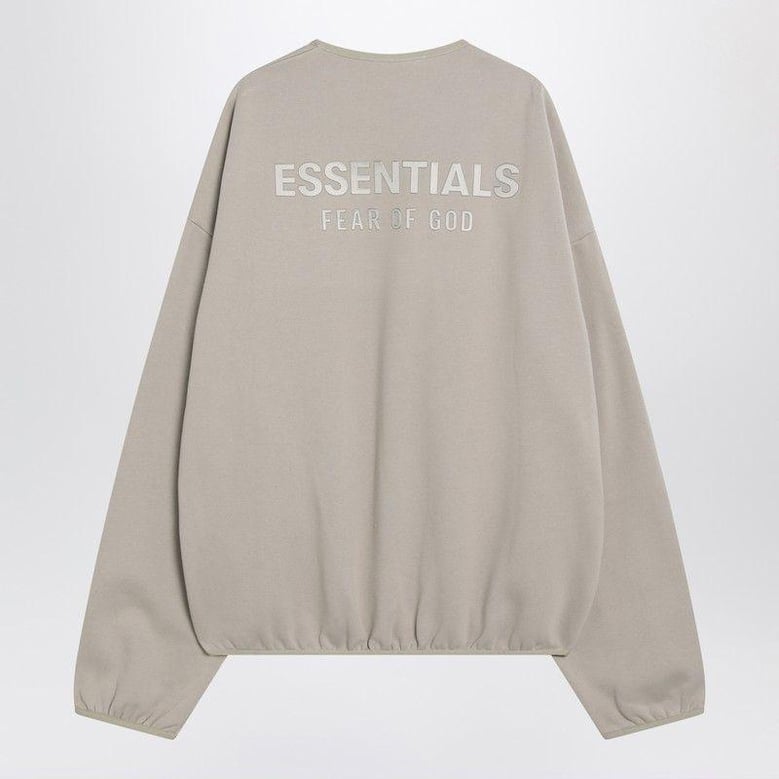 greige brushed cotton sweatshirt by Selfnex
