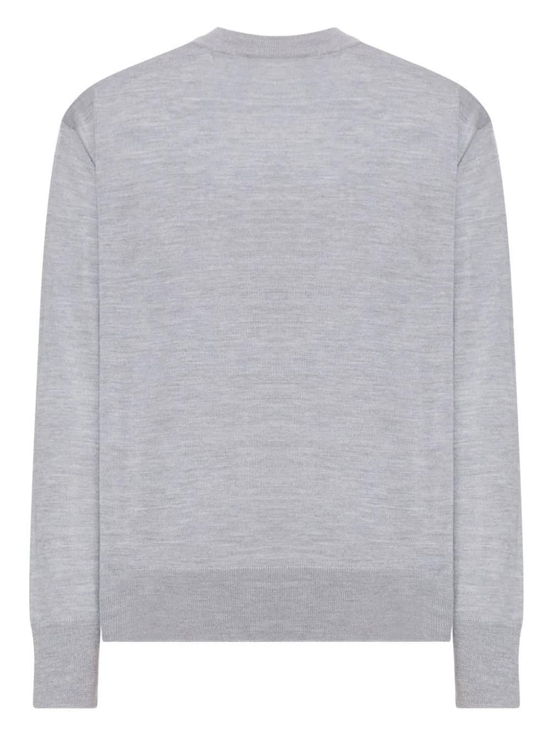 gray ami de coeur sweater in wool and silk by Selfnex