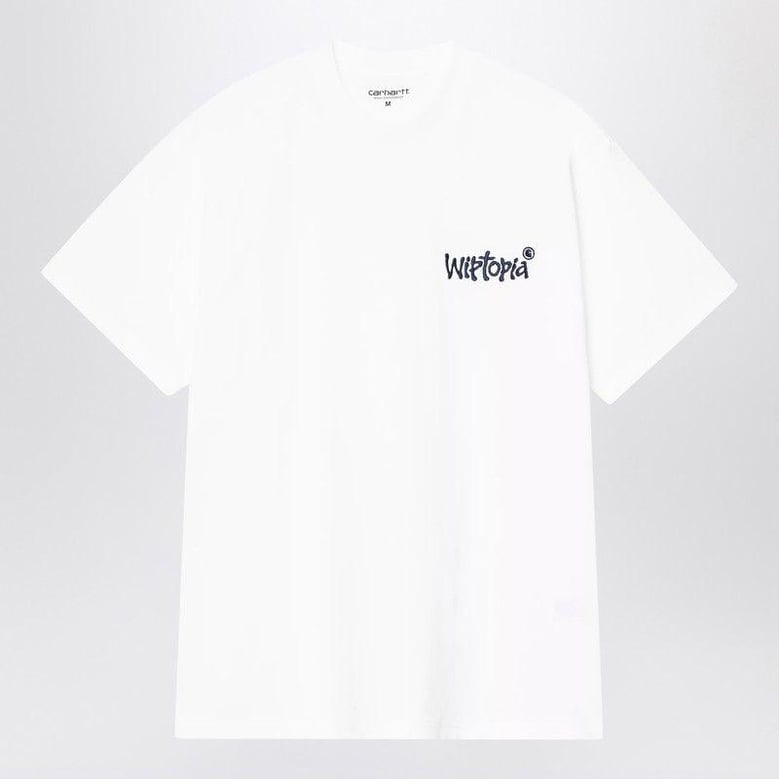 s/s wiptopia script t-shirt white by Selfnex