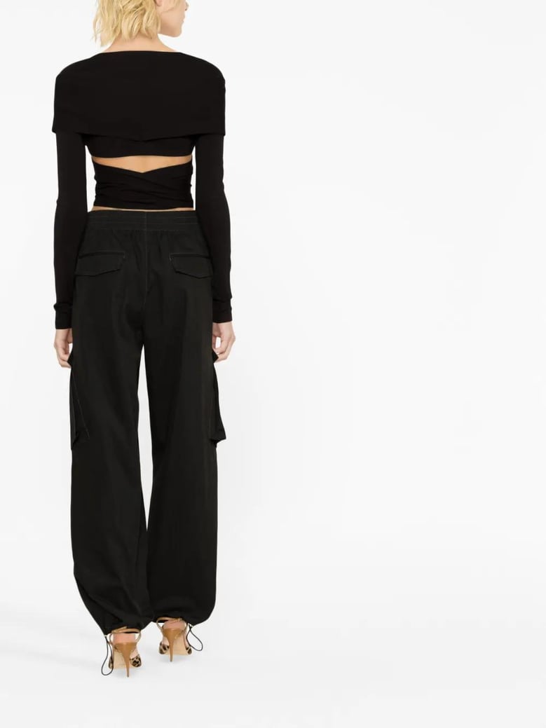 black top with boat neckline by Selfnex