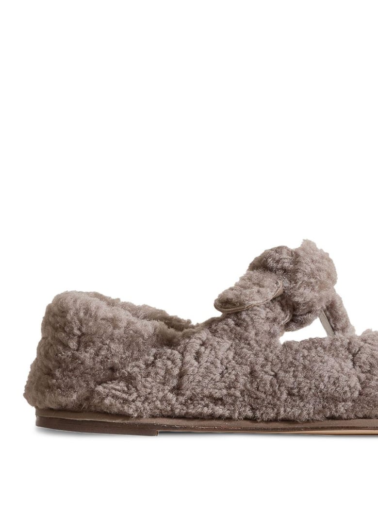 llasada shearling ballet flats by Selfnex