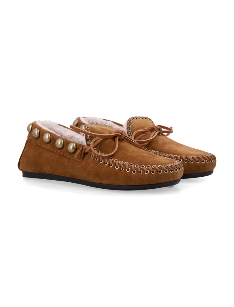 isabel marant fitza shearling suede loafers by Selfnex