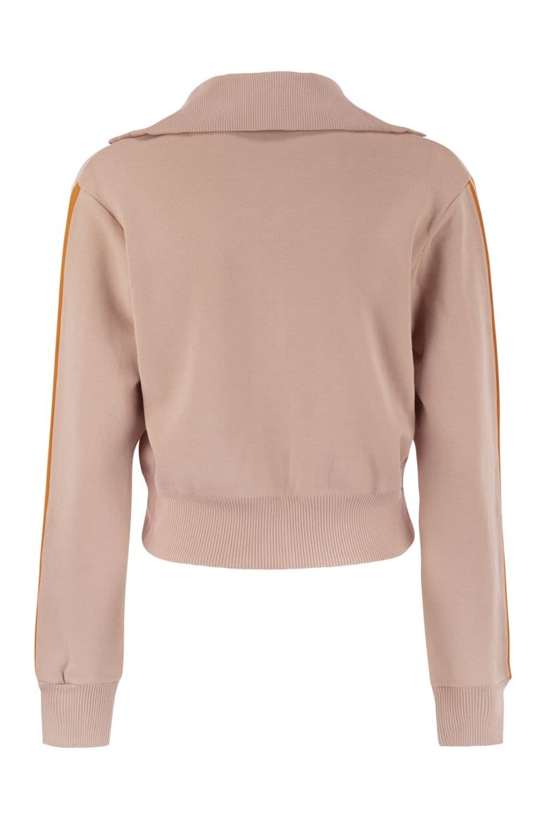 knitted tennis-style zip sweatshirt by Selfnex