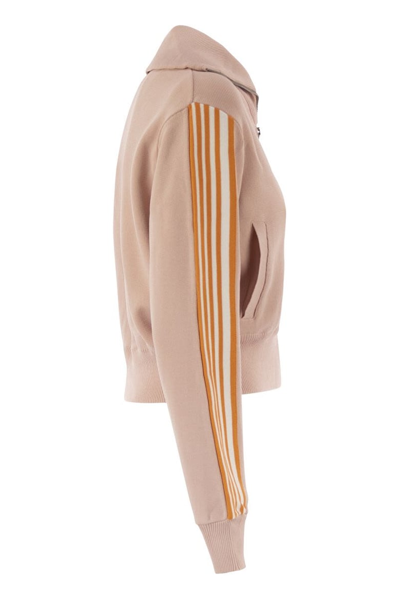 knitted tennis-style zip sweatshirt by Selfnex