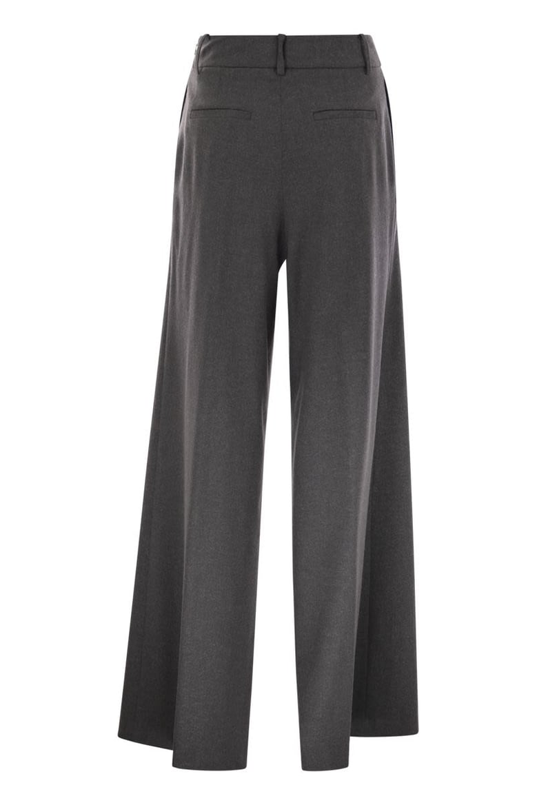resort trousers in melange fabric by Selfnex