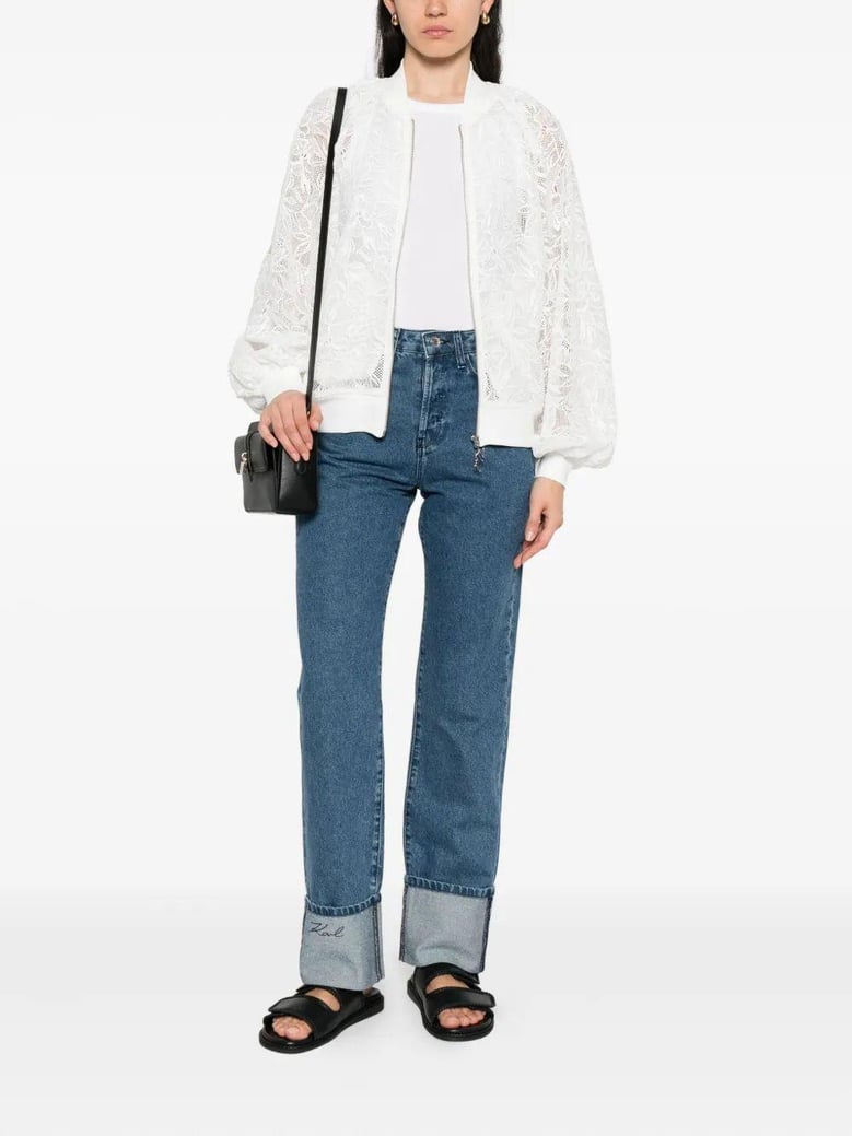 straight denim pants by Selfnex