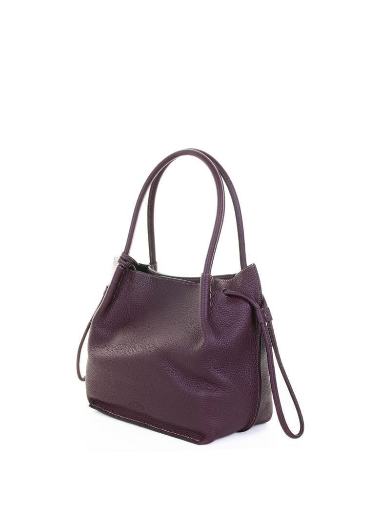 tod s medium bucket bag brown in cowhide drawstring closure with magnets removable t timeless pendant in metal by Selfnex