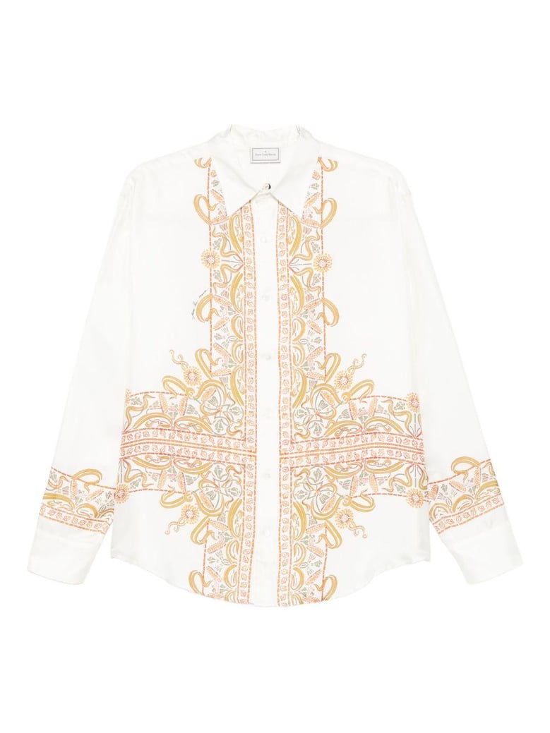 embroidered silk shirt by Selfnex