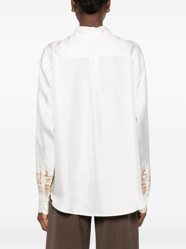 embroidered silk shirt by Selfnex