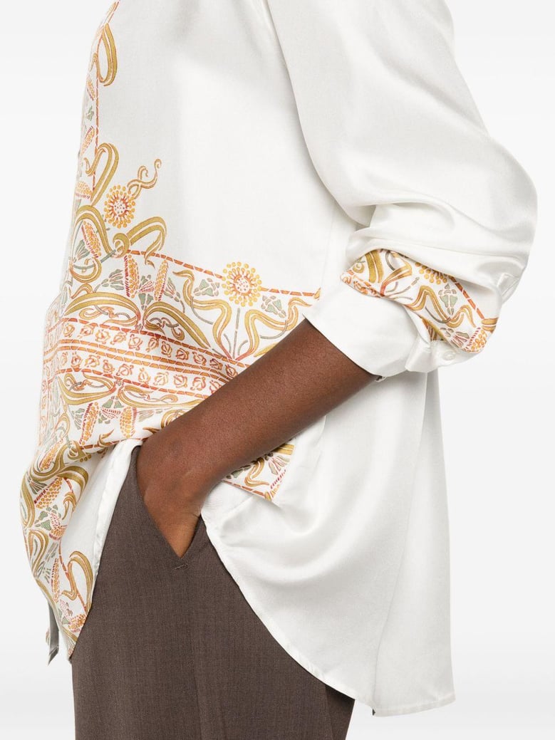 embroidered silk shirt by Selfnex
