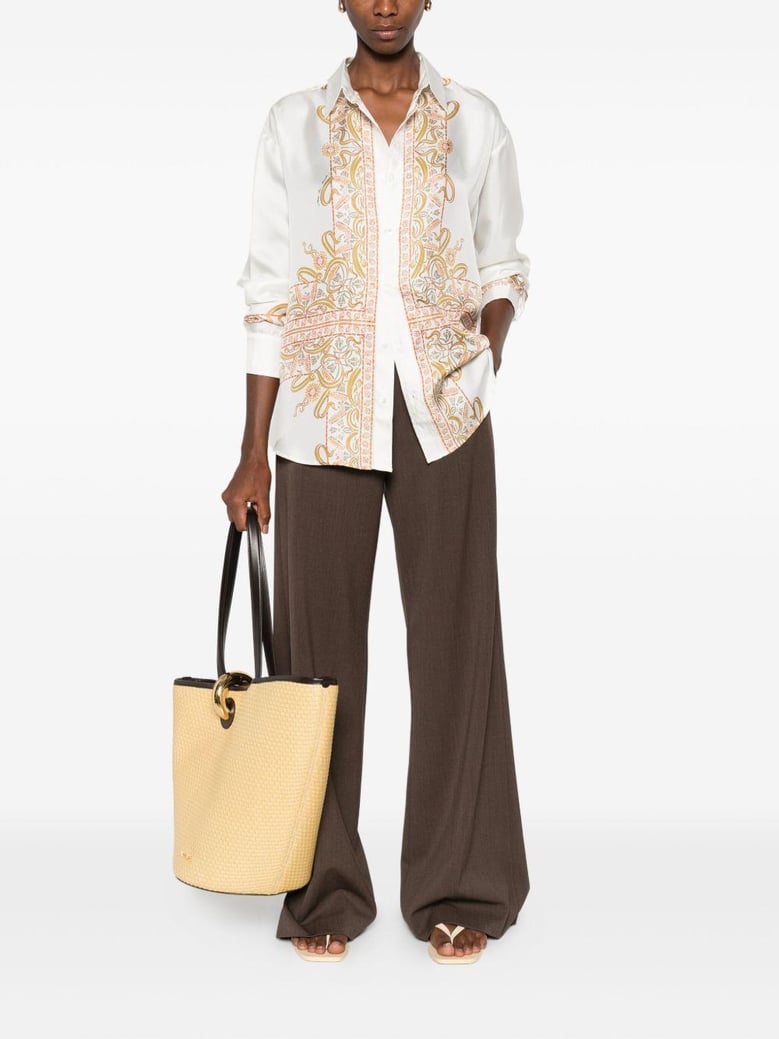 embroidered silk shirt by Selfnex