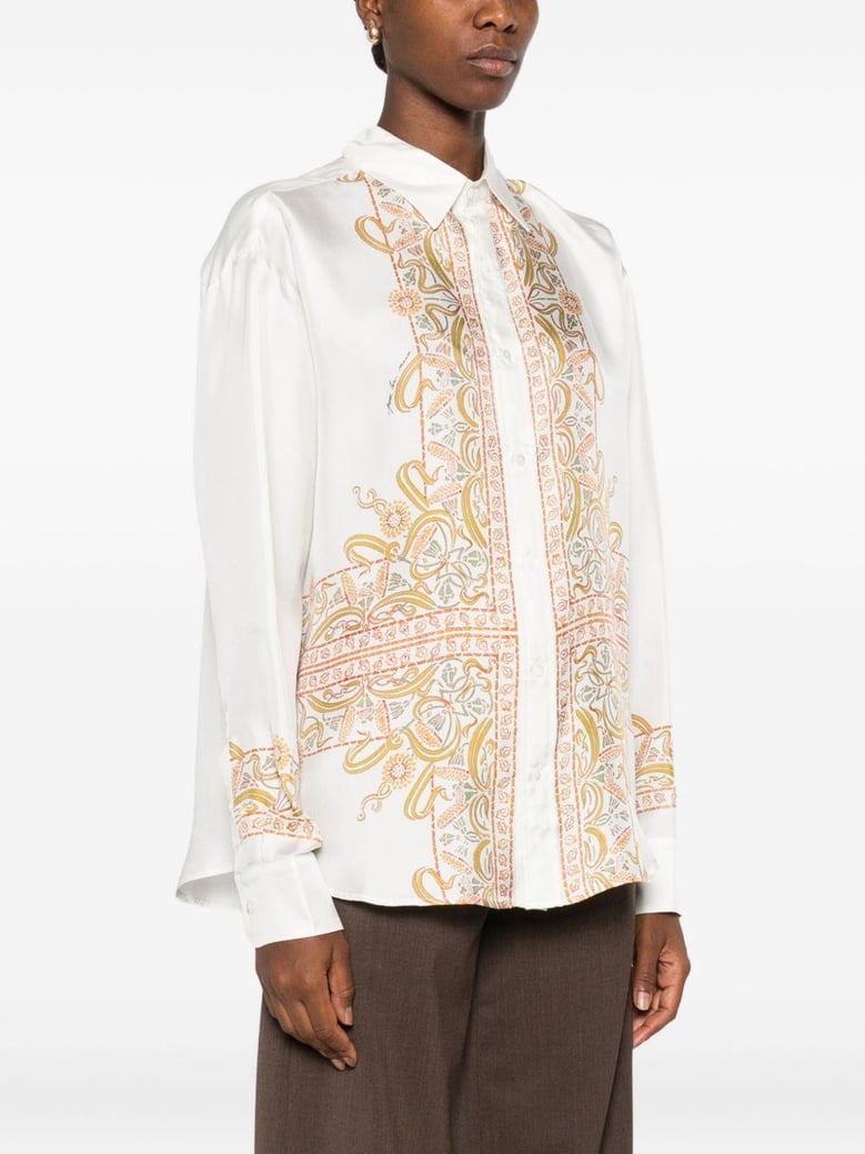 embroidered silk shirt by Selfnex
