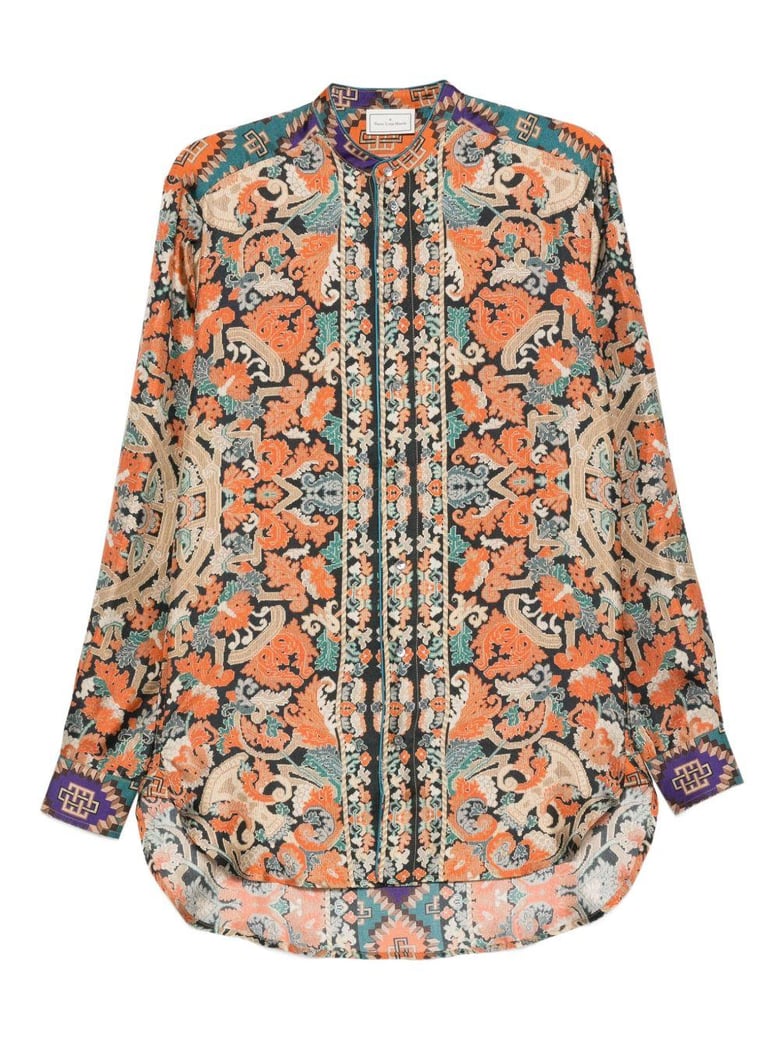printed silk shirt by Selfnex